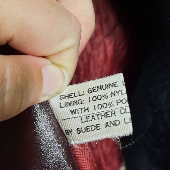 ~{Vintage}~ Fur collar red leather jacket. - Picture 11 of 12